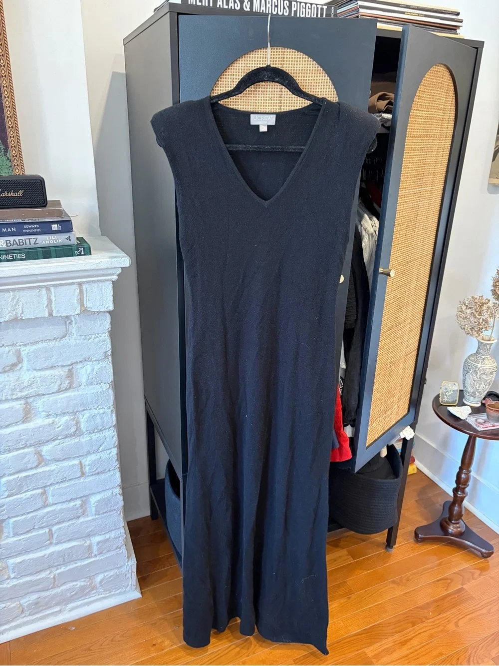 J.Crew black cashmere maxi dress